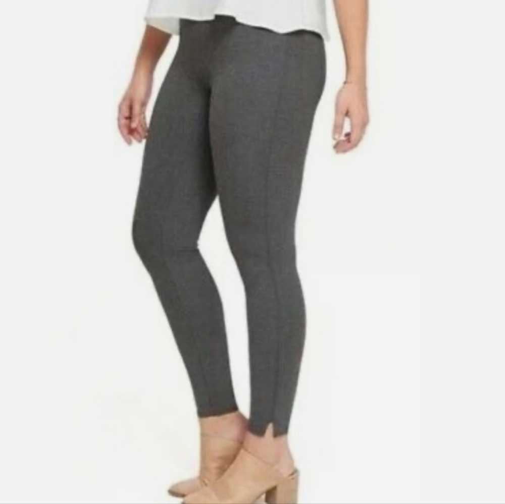 Spanx Ponte Split Hem Leggings Gray Size Medium